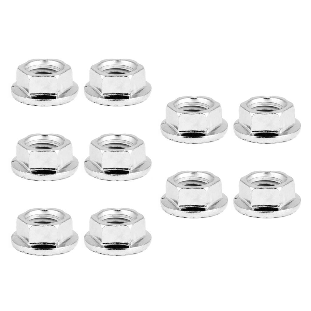 10 шт. шестигранная гайка с тонкой резьбой, фланцевые гайки, крепеж с подушечкой