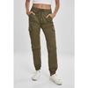Pantalon Femme - Urban Classics - High Waist Cargo - Vert Olive - Taille Haute - Adulte