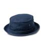Nakota Req Hatter Denim Pork Pie and Simple Hand Size L Circumference Navy Hat, Men's Women's, Cotton, Design, Washable, Casual, Travel, Outdoor,