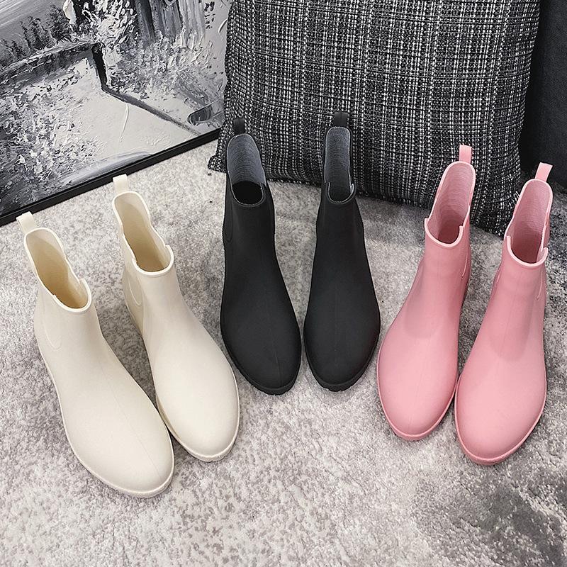 Rain Shoes Female New Four Seasons Wear-resistant Fashion Mid-calf Adult Water Shoes