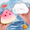 Watermelon Piece Squeeze Toy Stress Relief Cloud Chick Bread Dog Star Cheese Pinch Sensory Toy
