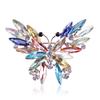 Fashion Personality Trend Crystal Glass Butterfly Brooch Women's Sober and Fashionable Clothing Accessories Jewellery Brooch Jewelry