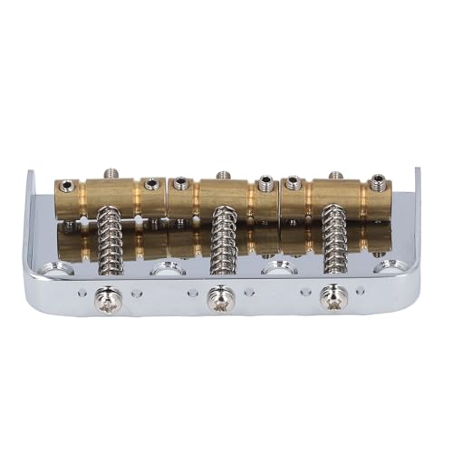 Electric Guitar Bridge, Short Electric Guitar Bridge for Telecaster, 3 Saddles (Silver)