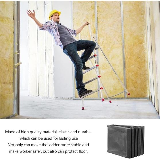 2pcs Folding Ladder Sliding Mat Ladder Feet Cushion Rubber Step Ladder Feet Ladder Security Bumper Bumpers Telescoping Ladder Non-skid Ladder Pads