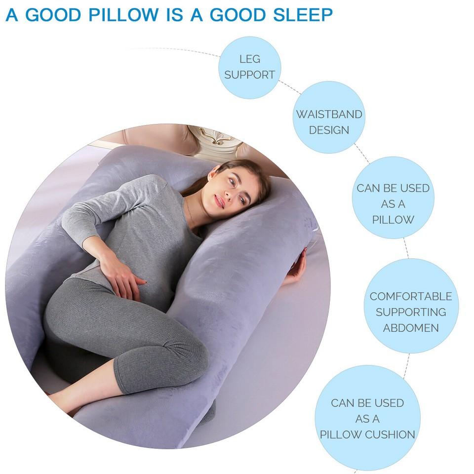 U Shaped Pregnancy Pillow Full Body Pillow for Pregnant Women Sleeping, 60*120cm