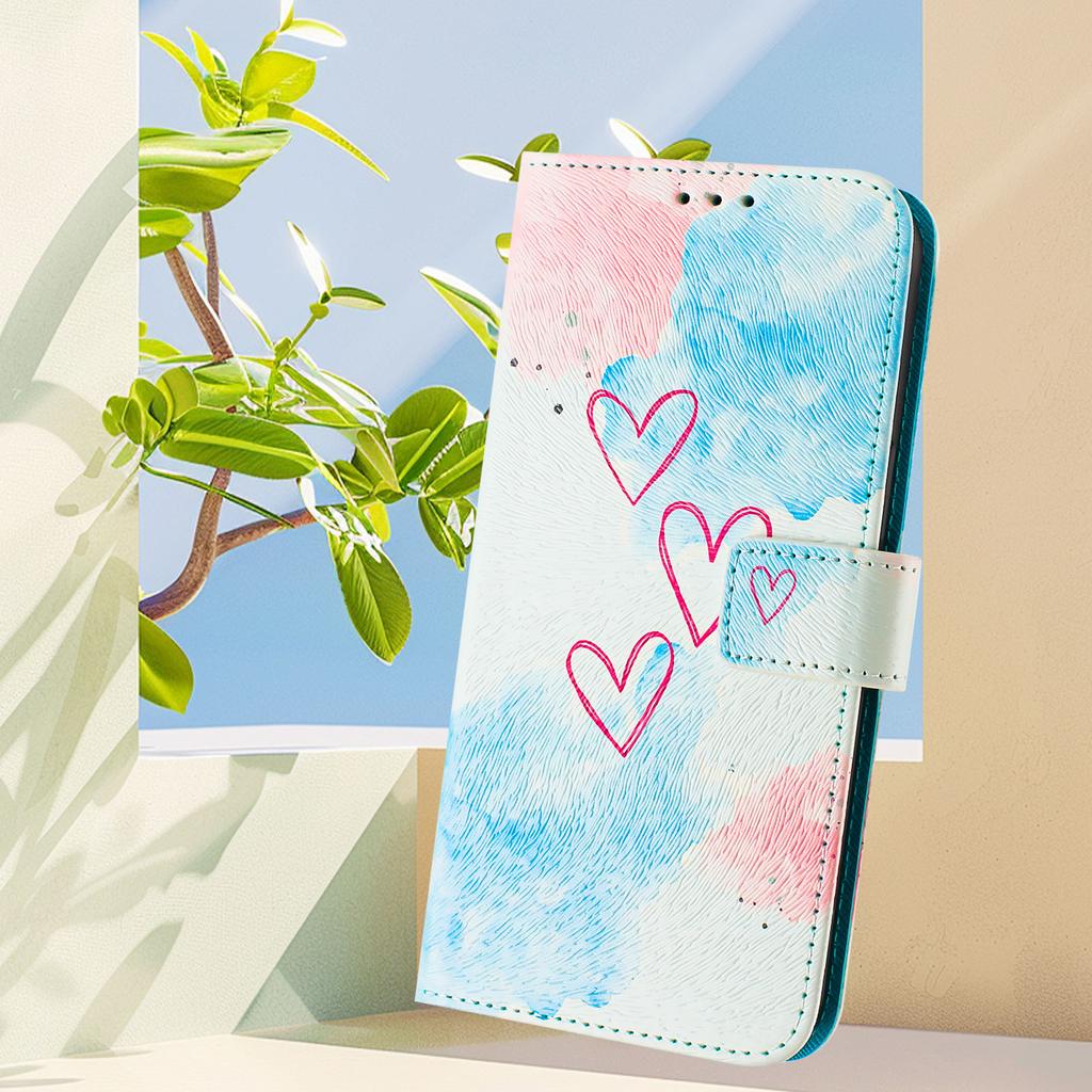 Love Luxury Painted Leather Case Wallet PU Leather Book Style Cover for Oneplus 9R,8T,Nord CE2 5G,Nord 2T,Nord N300,Oneplus 11 12...