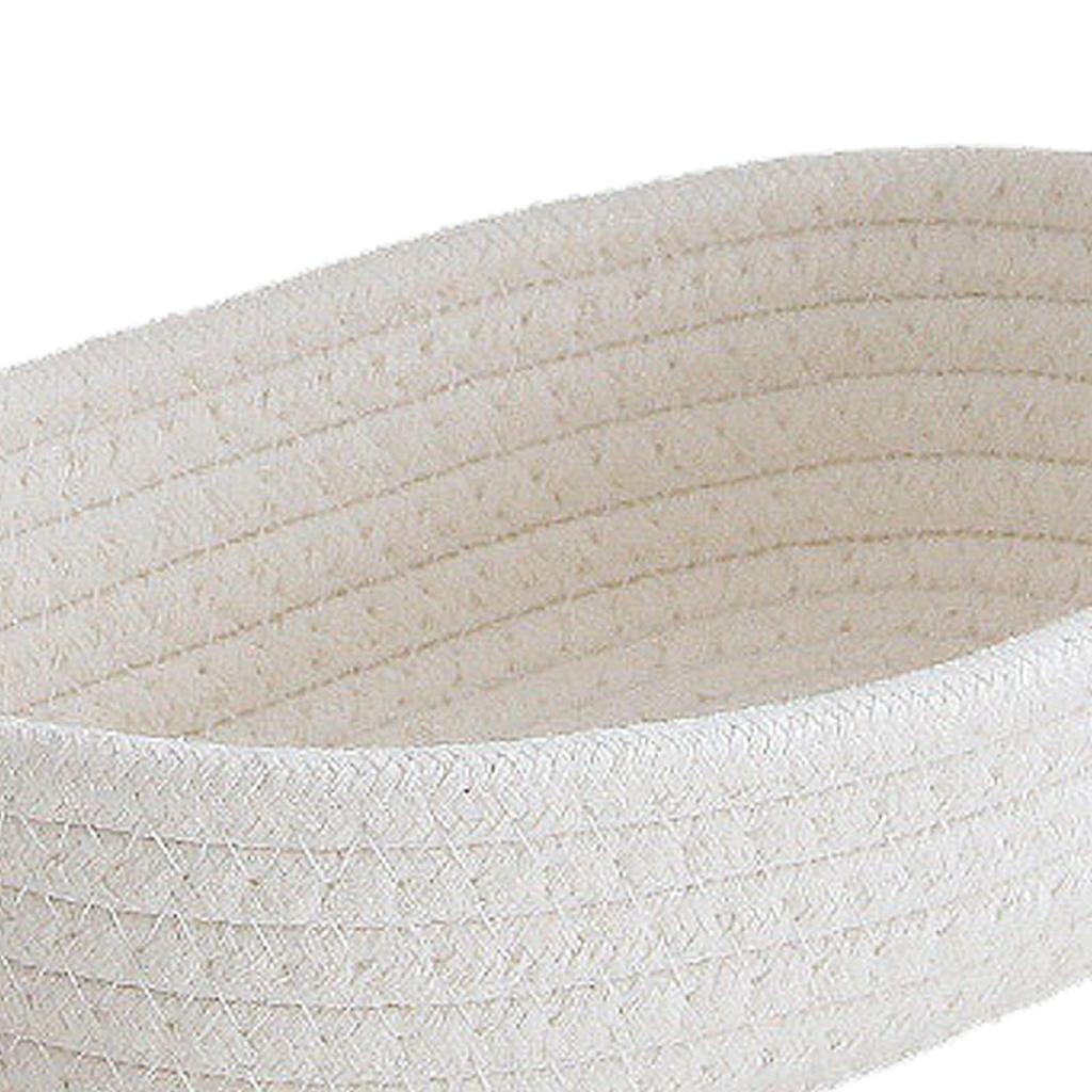 3 шт., корзина для хранения из хлопчатобумажной веревки, тканый скандинавский овальный органайзер, контейнеры, декоративные настольные ящики для хранения одежды, книг, полотенец, косметики