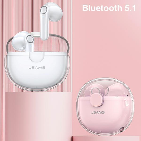 Usams Słuchawki Bluetooth 5.1 Tws Buseries Bezprzewodowe Różowy/Pink Bhubu04