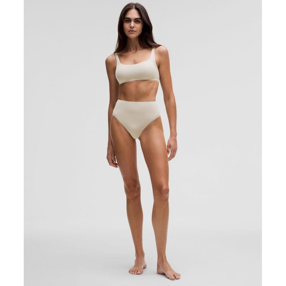 Lululemon Wundermost Ультрамягкие стринги Nulu с высокой талией Riverstone