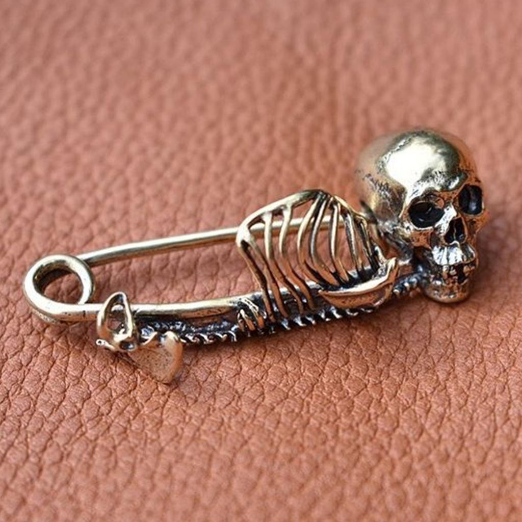 Vintage Skull Brooch Pin Metal Unique Personality Designs for Women Men Unisex Hat & Clothing Decorative Accessories