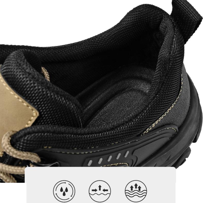 Men's Genuine Leather Hiking Boots Outdoor Casual Shoes