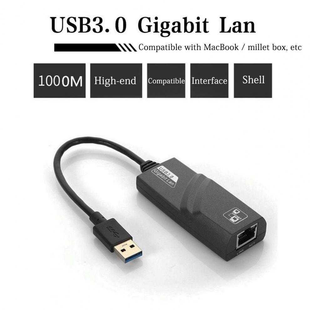 Сетевой USB-адаптер Надежный интернет-адаптер USB 3.0 - RJ45 1G Gigabit Network Card