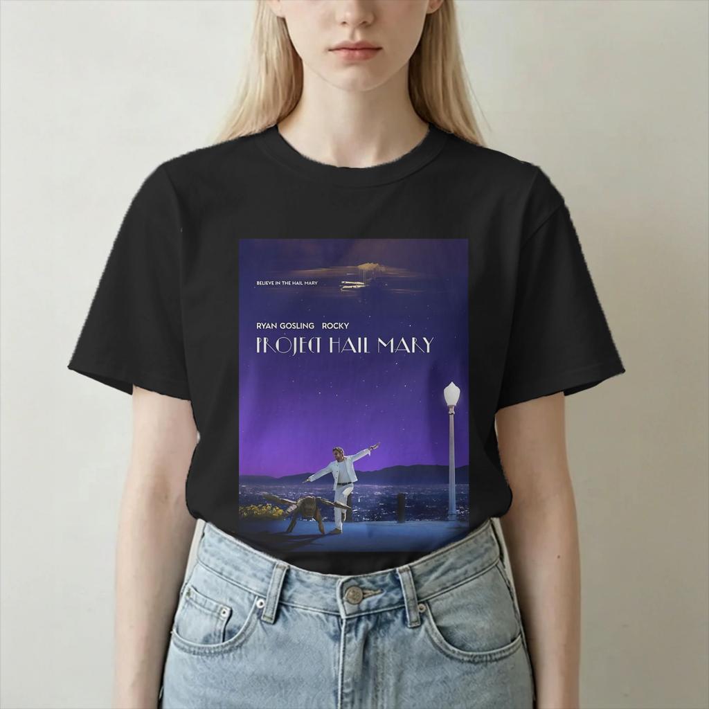Unique Project Hail Mary La La Land TShirt For Unisex Unisex O Neck 100 Cotton T Shirts Short Sleeve Tees Printed Tops