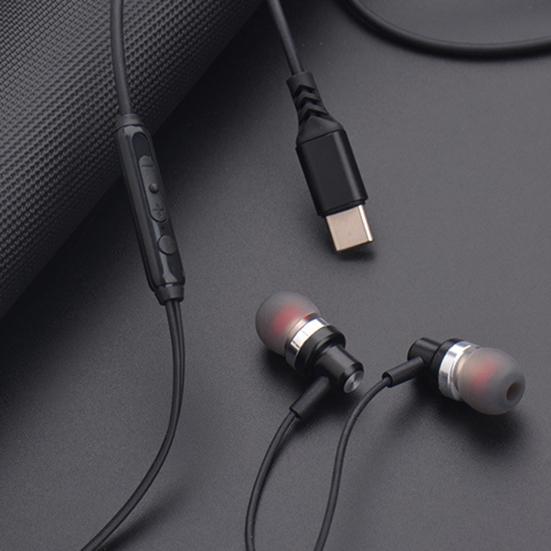 Wired Headphone Digital Bass Heavy Wire Decoding Type-C Phone Headset Home Supply