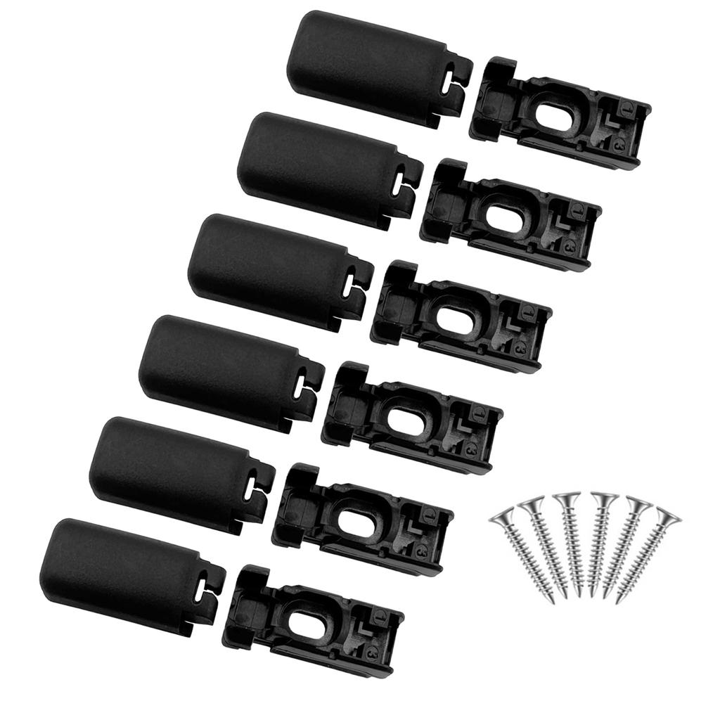 6Pieces Pleated Blind Base Clamping Brackets Tension Shoes with Screws Set for Secure Window Shade Easy Installation