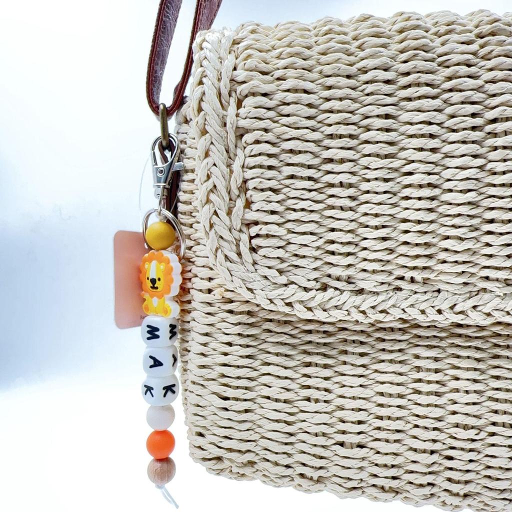 2025 Silicone Cartoon Animal Beaded Bracelet Keychain Pendant