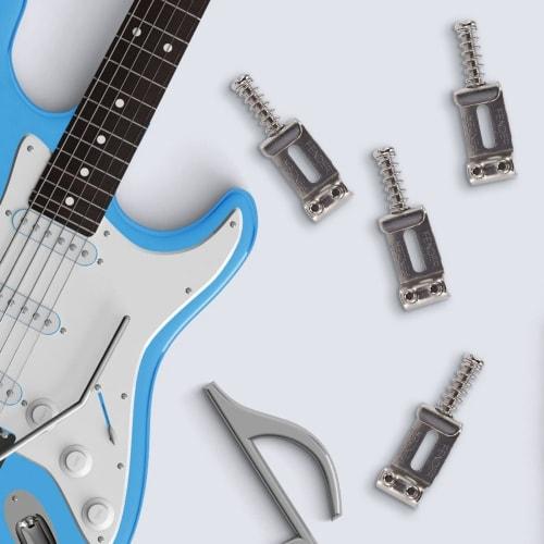 Ahvqevn Guitar Bridge Saddle Roller Tremolo for Fender Stratocaster Telecaster Electric Guitar Accessories Silver