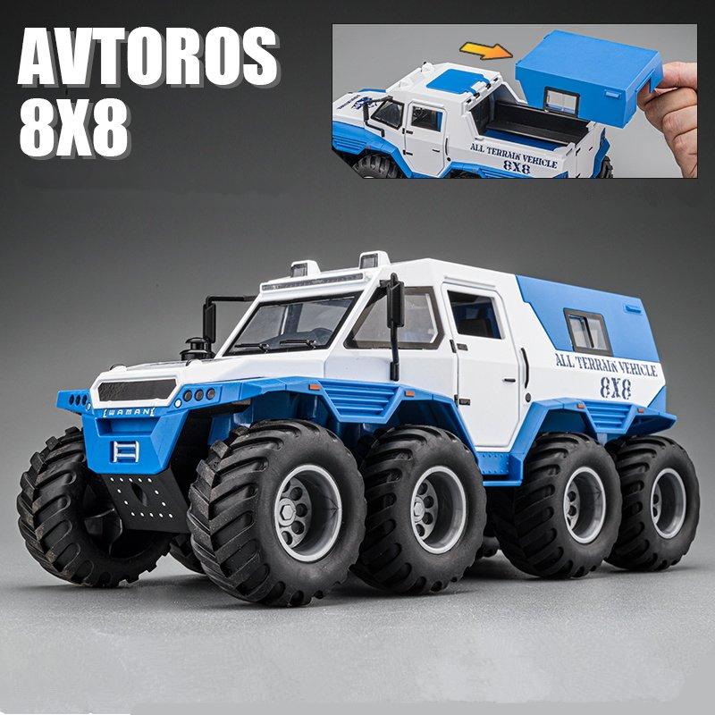 1/24 Россия Завоеватель Шаман 8*8 Шины Сплав Бронированный Автомобиль Модель Литой Металл Игрушка Полиция Внедорожники Модель Автомобиля Детский Подарок