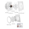 Upgraded Exhaust Fan Small-Sized 4-Inch Wall Exhaust Fan Reliable Solution Simple Operation Fan for Basements & Garages