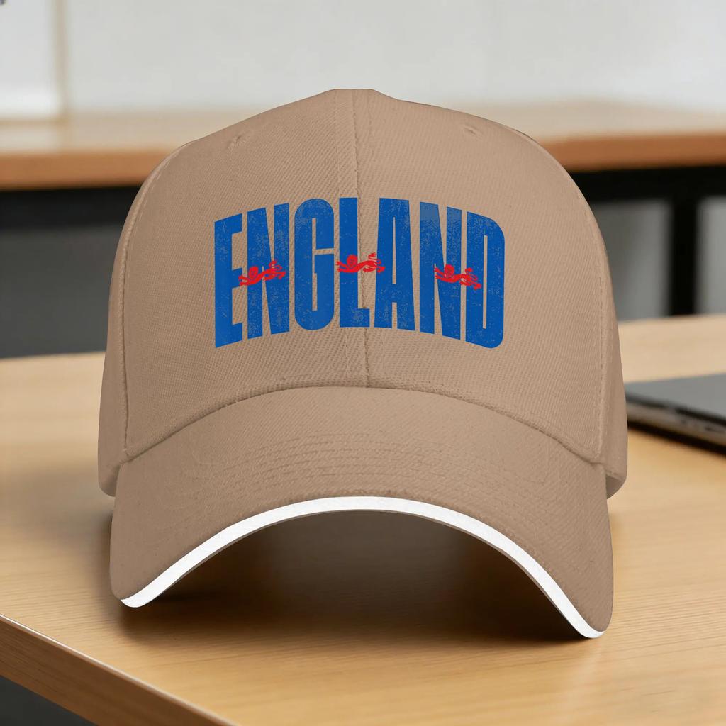 Licensed England National Football Team Baseball Cap Stylish Trucker Hat Summer UnisexTeens Running Hippie Baseball Caps