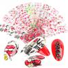 10 Sheets Love Lips Heart Nail Art Transfer Foil Sticker Starry AB Paper Wraps