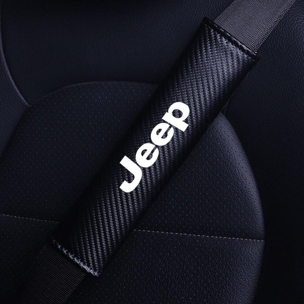 Car Shoulder Cover Cushion Seat Belt Pad Auto Pad For Jeep Grand Cherokee Wrangler JK Gladiator Compass Renegade Patriot AKR1