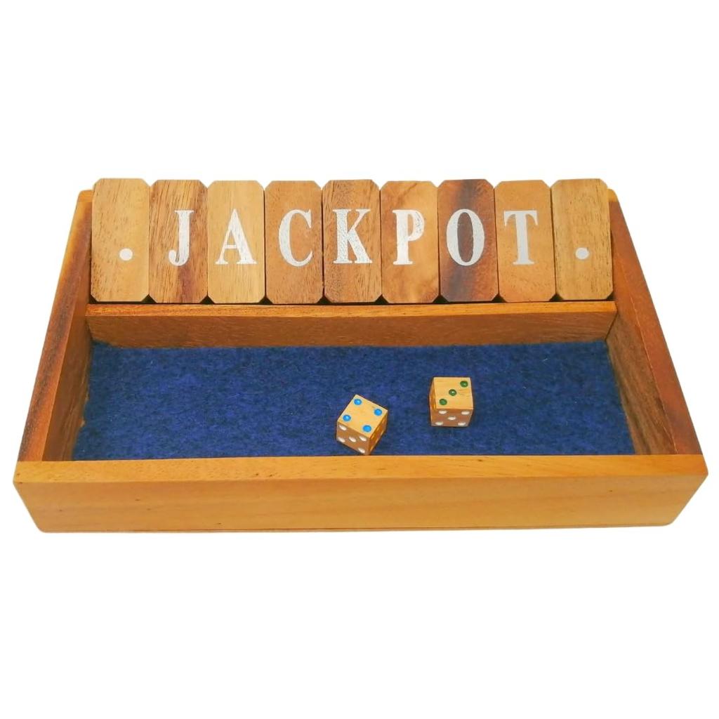 KINOKINO Jackpot PRO Dice Game Wooden Dice (Blue)