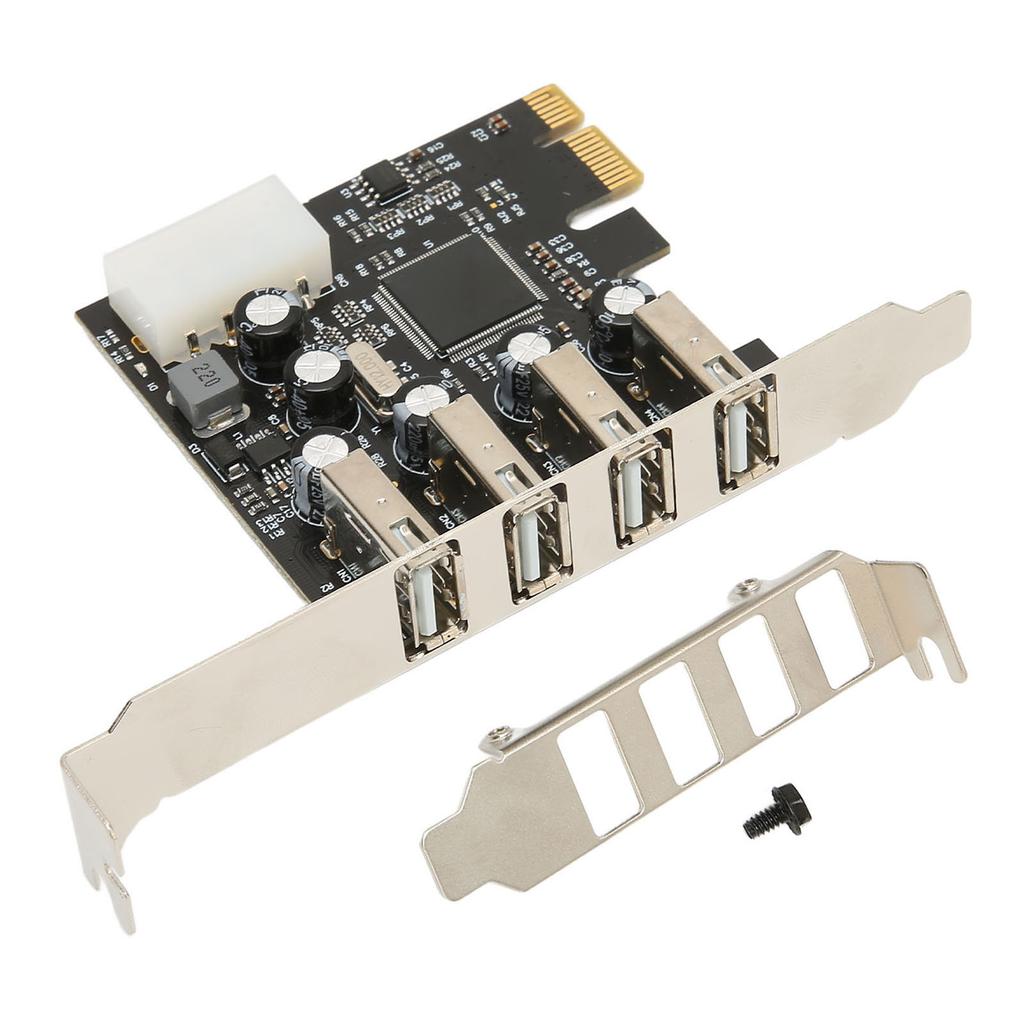 Концентратор карт расширения PCI E - USB, 4 порта USB2.0, поддержка горячего подключения, внутренний USB-концентратор для Windows 10, 8, 7