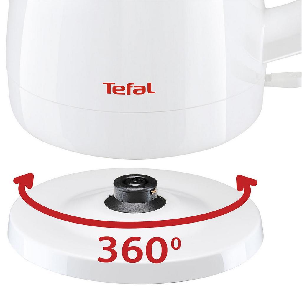 Tefal KO1531 Bright Compact Mini Electric Cordless Kettle (0.8L) 2400W White