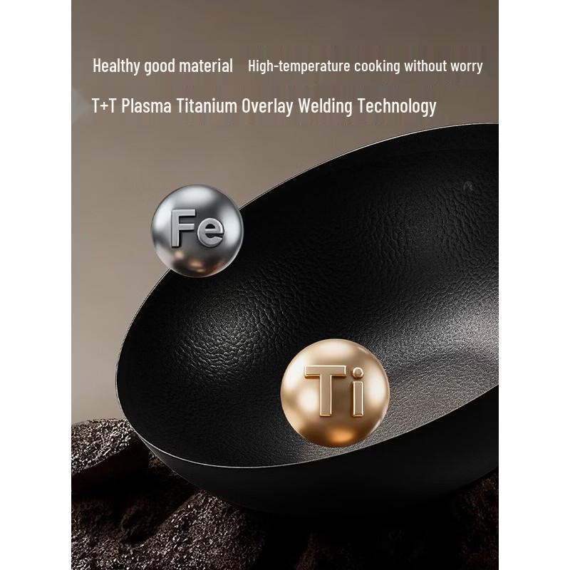 COOKER KING Titanium-Reinforced Wrought Iron Wok