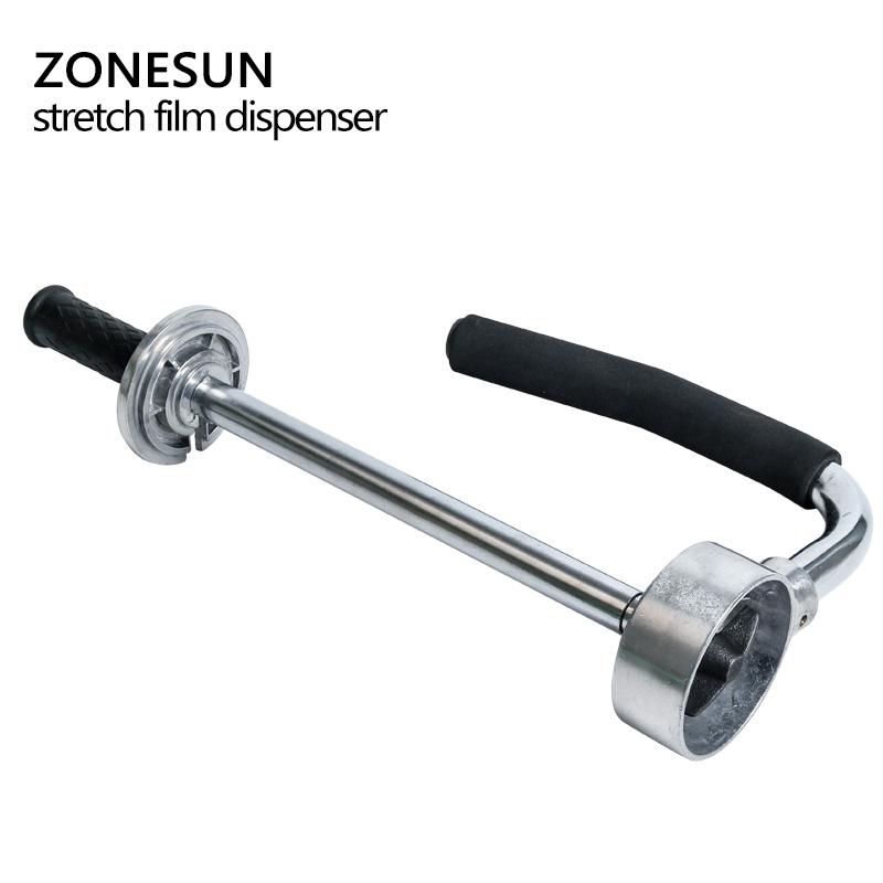 ZONESUN Машина для обмотки стрейч-пленкой с регулируемой высотой 30-50 см, ручной диспенсер, инструмент для упаковки паллет из нержавеющей стали