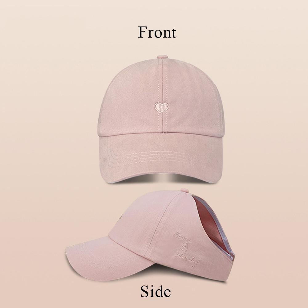 Summer Kids Baseball Caps Girls Hollow Top High Ponytail Caps UV Protection Sun Hat Children Peaked Cap Adjustable Visor Cap