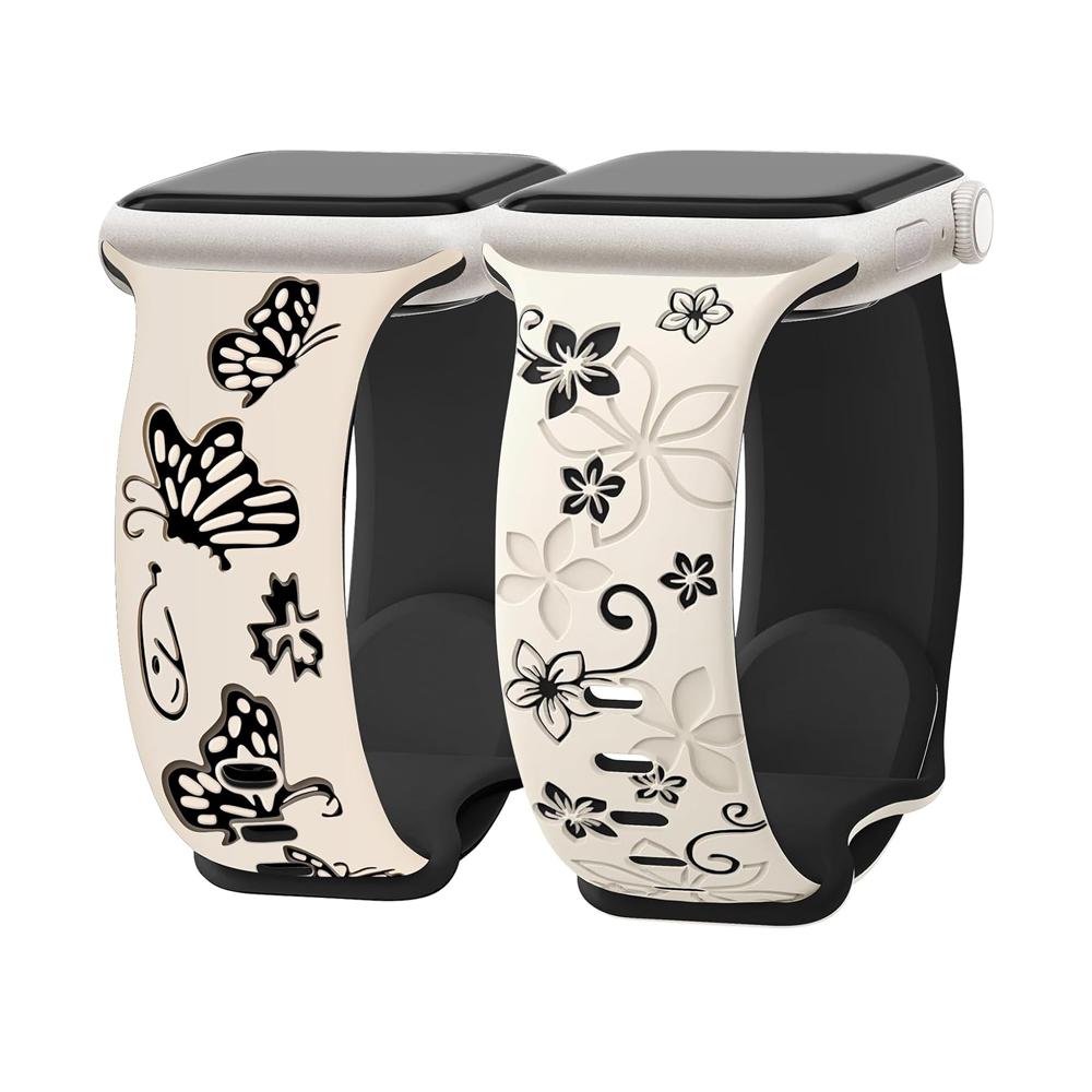 Гравированные ремешки для Apple Watch Band 46мм 42мм 44мм 45мм 40 41мм 49мм correa bracelet iwatch Серия 11 10 9 8 7 6 5 Ultra 3 SE