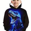 Boys' Dinosaur 3D Print Long Sleeve Hoodie Sweatshirt Perfect Spring Fall Fashion, Casual Wear Outdoor Activities