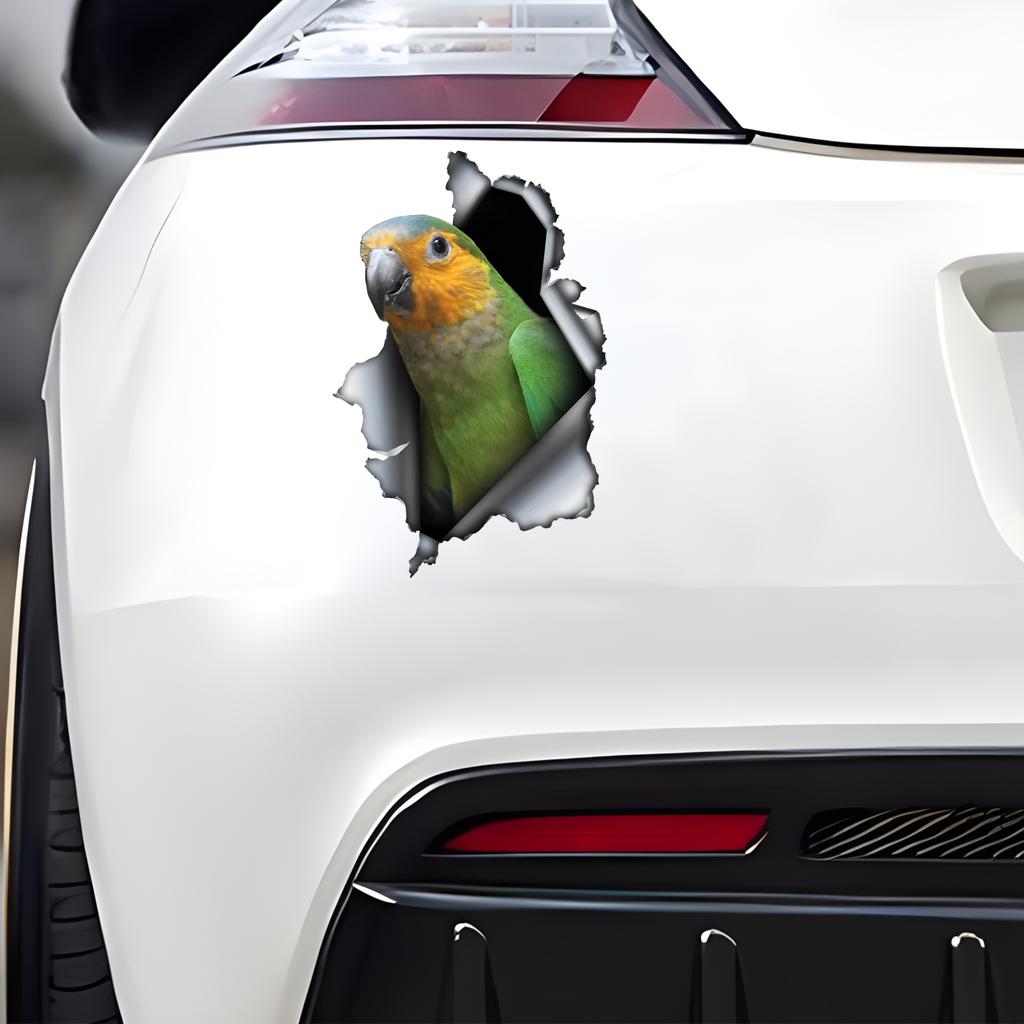 Красивая 3D-наклейка на автомобиль Parrot, забавная водонепроницаемая наклейка для автомобилей, грузовиков, мотоциклов, стен, окон, материала ПВХ