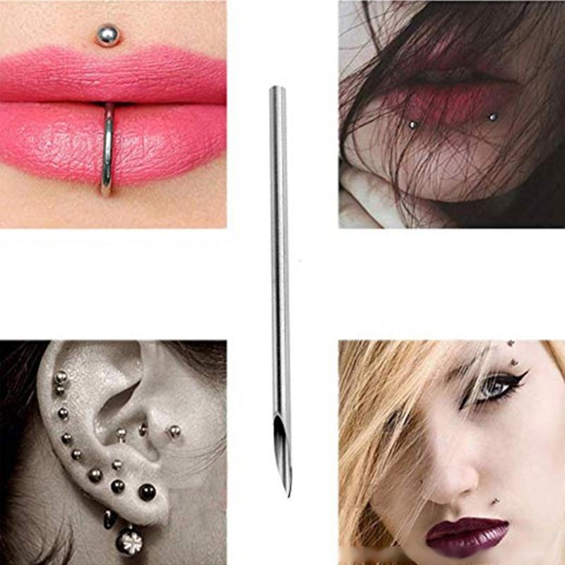 20 шт./набор Игла для пирсинга тела из нержавеющей стали 12G/13G/14G/15G/16G/17G/18G/19G/20G Полая смешанная игла-инструмент для пирсинга