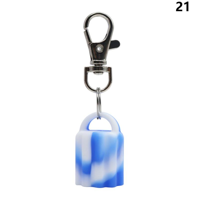 Practical Silicone Keychain Cap lip gloss accessories Portable Durable Holder Keychain Compatible For Lipstick Storage Cap