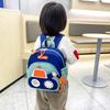 Kids Cartoon Preschool Backpack With Excavator Print And Breathable Material