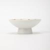 24to3 Sake Cup, Matte White Pine Design, Small, White and Gold, Approx. 7cm