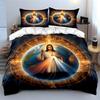 Sacred Divine Symbolic Three-Piece Set  kid's and adults' bedroom decor, Exquisite three-piece bedding set gift