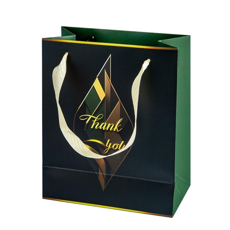 10 Штук Разноцветных Бумажных Пакетов Стильные Мешочки для Хранения Праздничных Подарков Ручной Работы Разноцветный Подарочный Пакет с Ручками