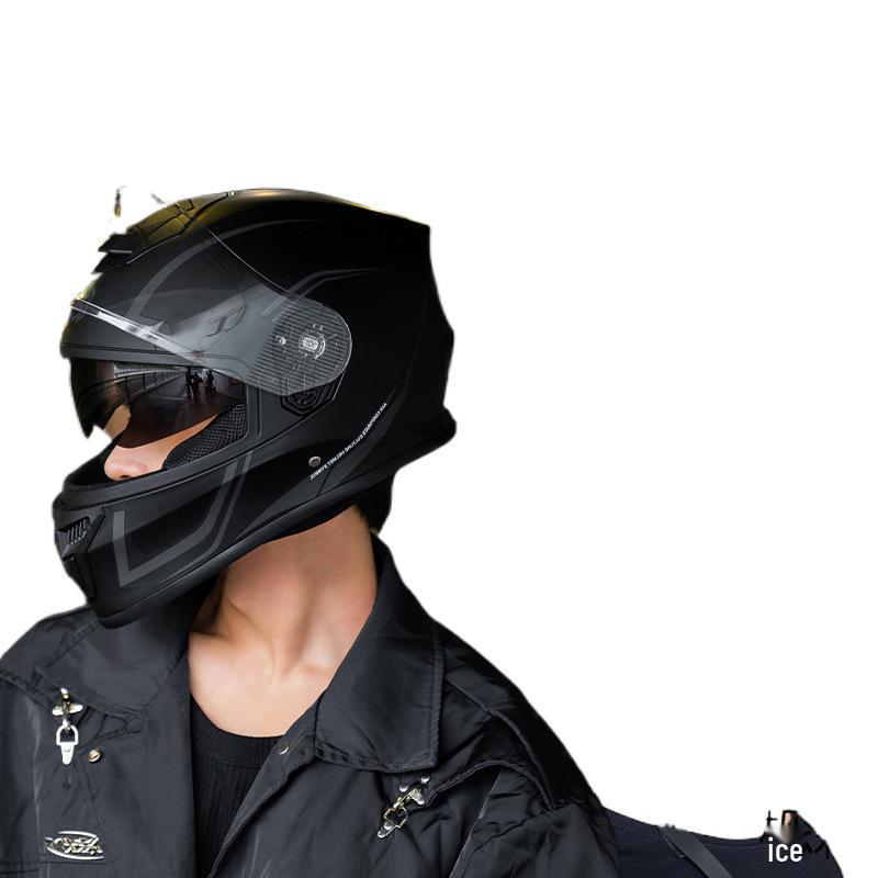 National Standard Certified Full Face Motorcycle Helmet - Four Seasons Universal, Warm, Anti-Fog