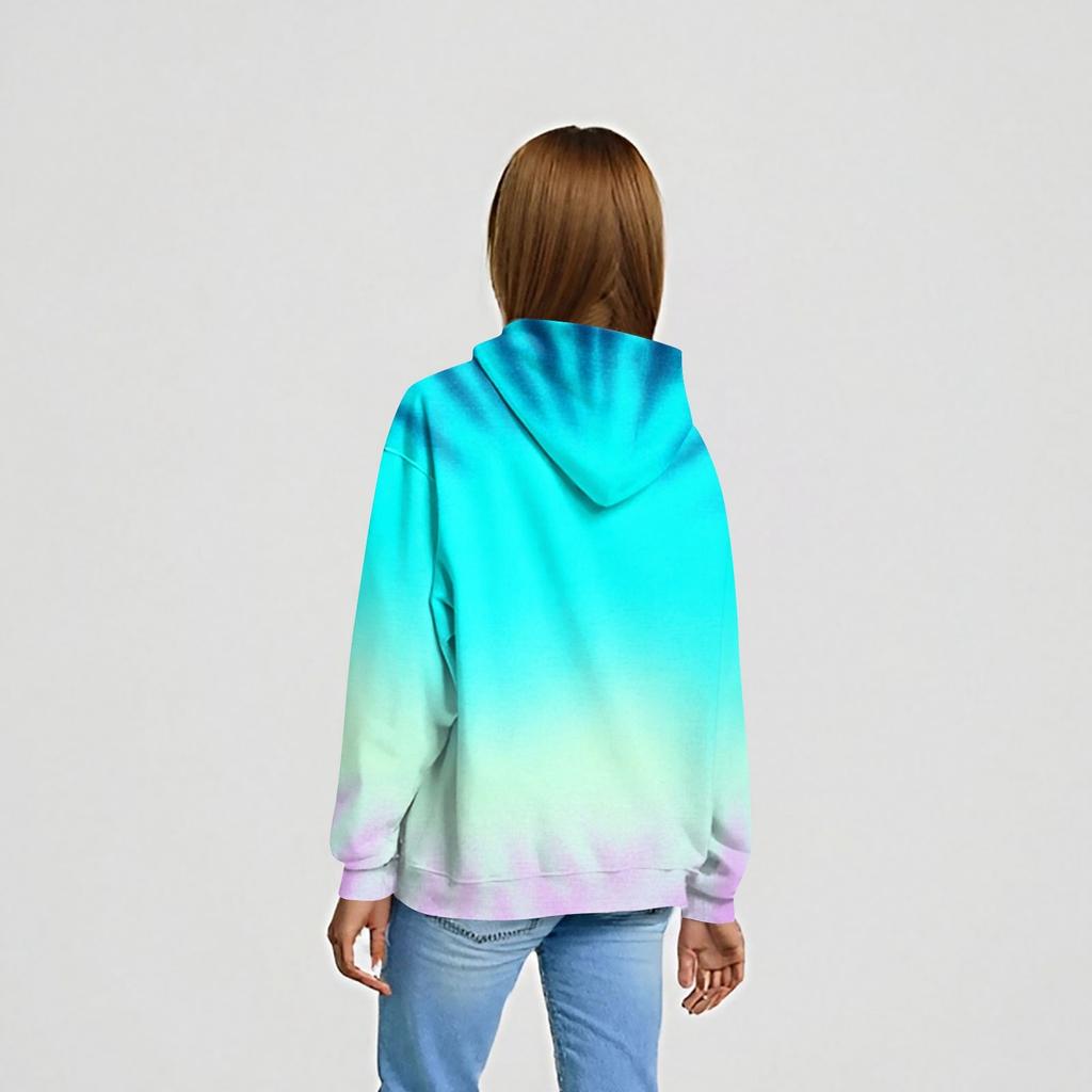 Женская мода Повседневный топ с V-образным вырезом и длинными рукавами с принтом