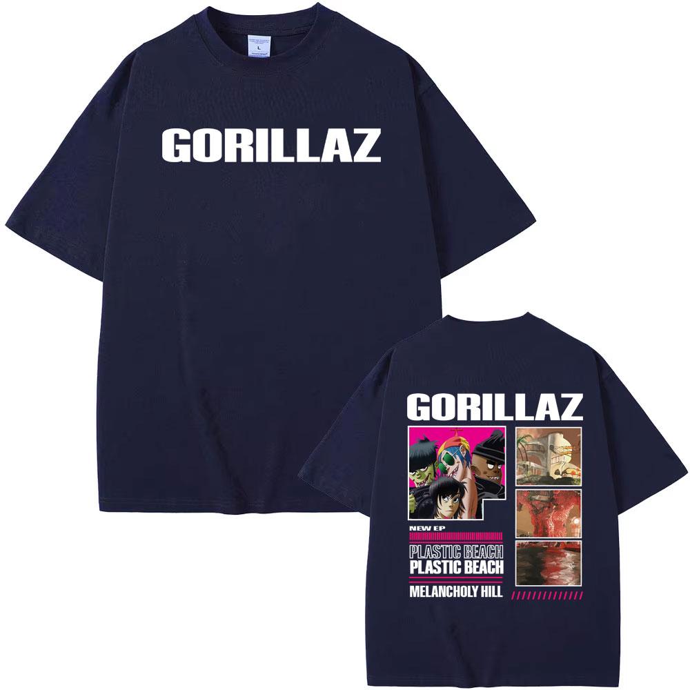 Gorillaz The Mountian New Album 2026 Tour TShirt Men Women Oversized Fashion Gothic Clothes T Shirts O-Neck High Quality T-shirt