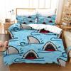 3D Blue Ocean Sharks Duvet Cover With Pillow Cover Bedding Set Single Double Twin Full Queen King Size Bed Set For Bedroom Decor