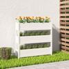 VidaXL Planter White 112x25x104.5 Cm Solid Pine Wood 823921