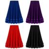 Girls Stylish Striped Mesh Skirt Elastic Waist Tiered Hem Casual Athletic Dancewear