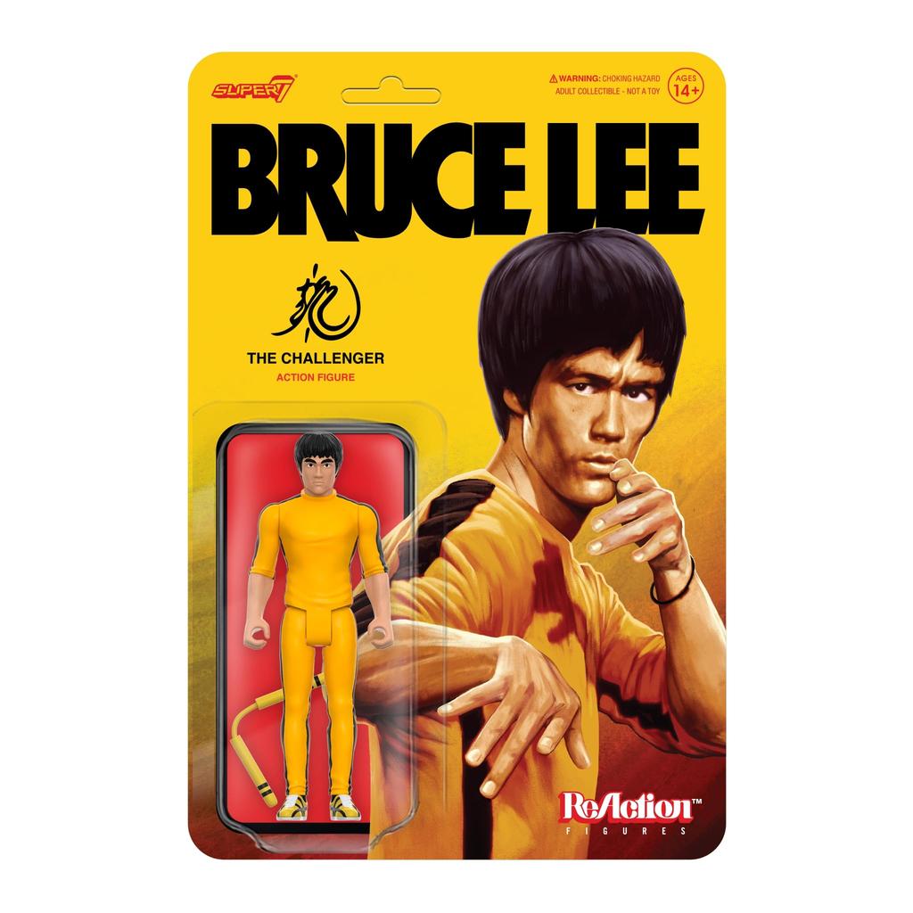 Super7 Bruce Lee The Challenger - 3.75" Bruce Lee Action Figure with Accessories, Classic Movie Collection and Retro Toys