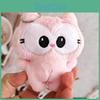 Pink Garfield Plush Keychain Stuffed Animal Doll Pendant For Decoration Kids