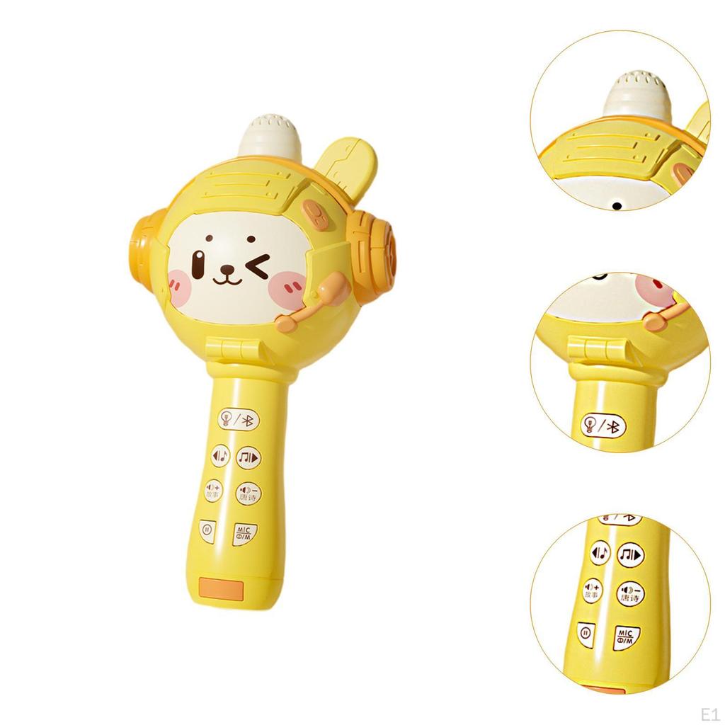 Танцующий светодиодный микрофон, динамик, детская машинка, игрушечный диктофон, зарядка, пение для взрослых от 3 лет